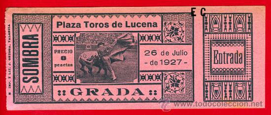 Entrada Plaza de toros 1927