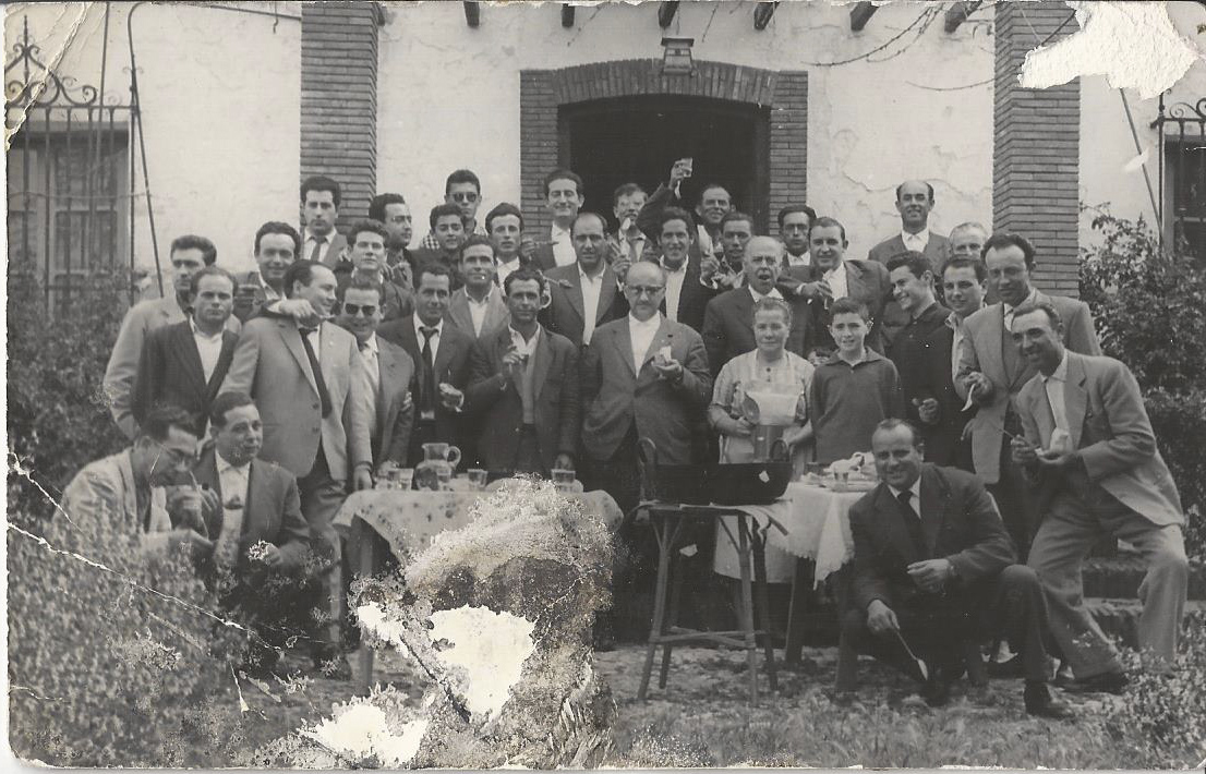 Gasto de santeros. Santeria de Nº Padre Jesús. 1963 en Huerta Santa Elisa. Carretra de rute