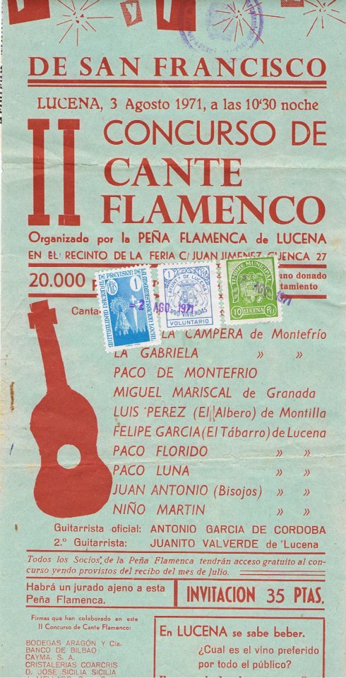 II concurso arte flamenco 1971