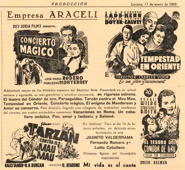 Carteles de cine (Empresa Araceli) 1955
