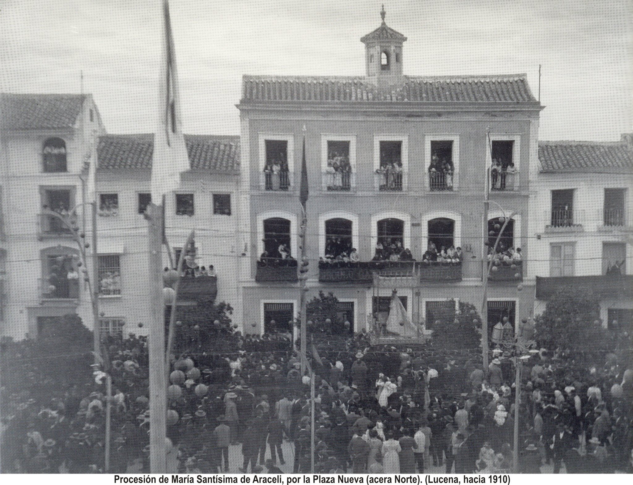 Virgen de Araceli. Plaza Nueva acera norte. 1910