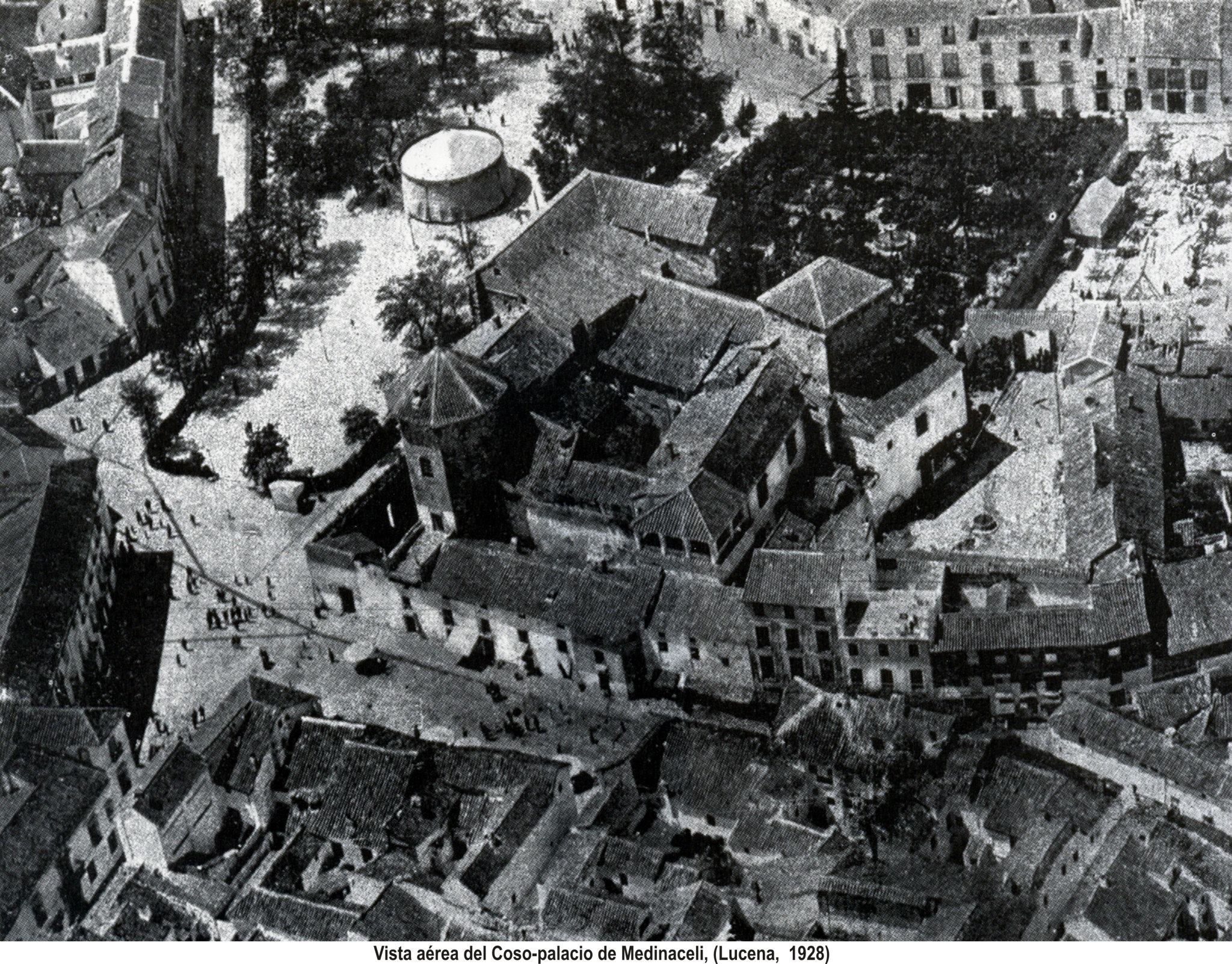 El Coso. Palacio de Medinaceli. Vista aerea 1928